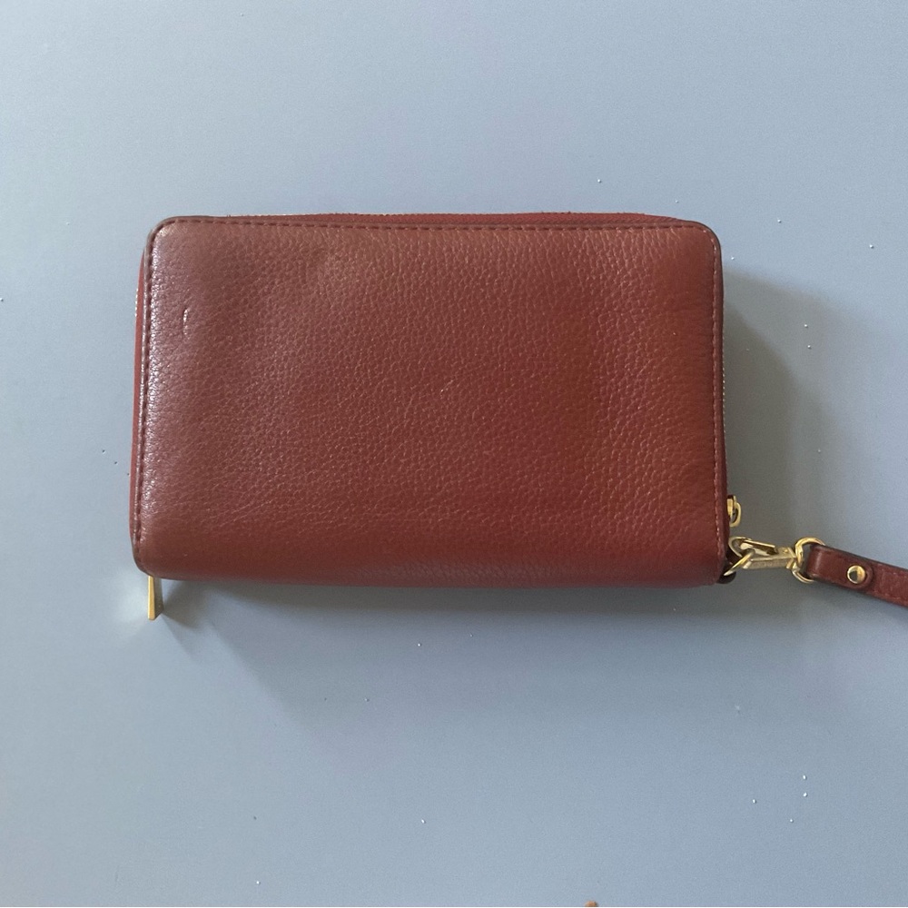 Michael Kors Wristlet Brown - Double-Zip Wallet Pebbled leather - Picture 2 of 8